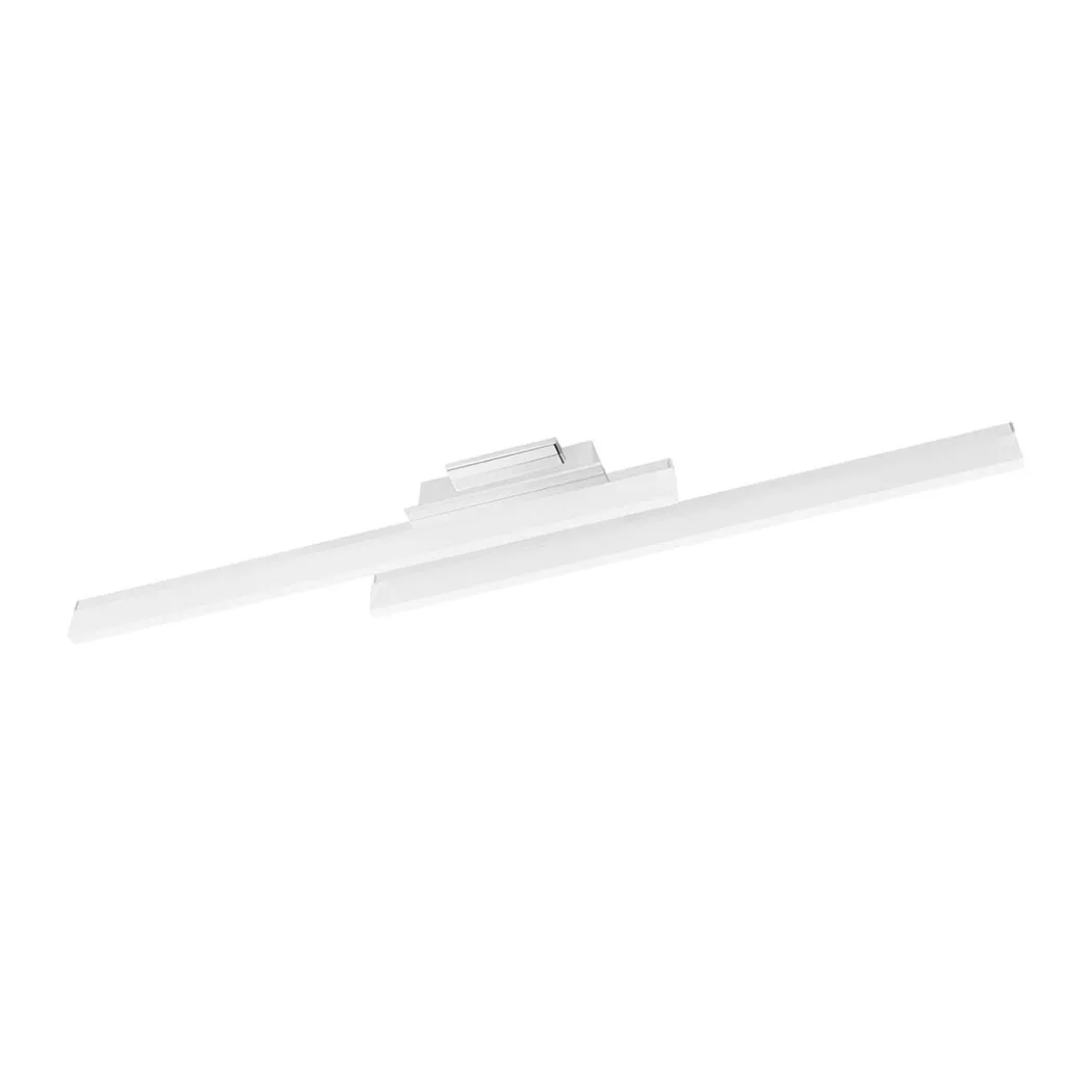 Palmital Satin Chrome & Clear LED Flush Ceiling Light