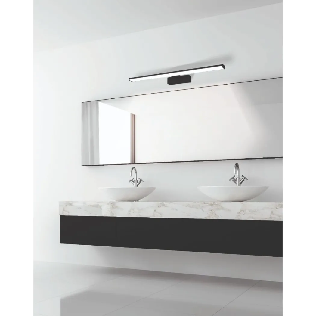 Pandella Medium LED Black Mirror Light