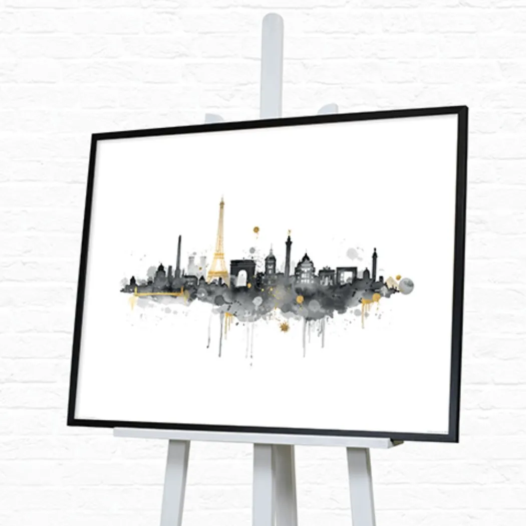 Paris Skyline Framed Wall Art