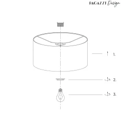 Parisa Silver Jaquard 30Cm Shade