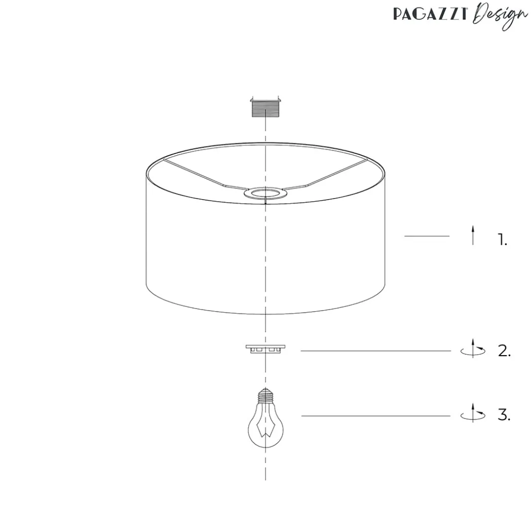 Parisa Silver Jaquard 30Cm Shade