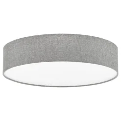Pasteri 3 Light Grey Fabric Flush Ceiling Light