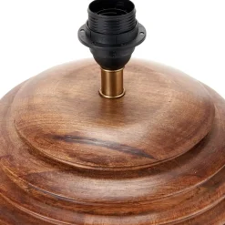 Pembury Wood Table Lamp with 40cm Black Shade