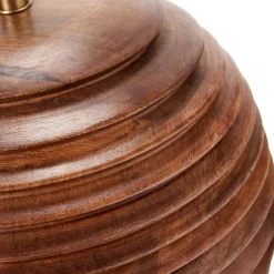 Pembury Wood Table Lamp with 40cm Black Shade