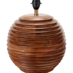Pembury Wood Table Lamp with 40cm Black Shade