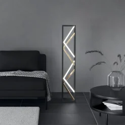 Penela Black & Gold LED Floor Lamp
