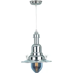 Penge Polished Chrome Fisherman Pendant Ceiling Light