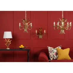 Phaedra 5 Light Gold Pendant Ceiling Light