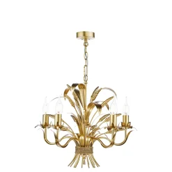 Phaedra 5 Light Gold Pendant Ceiling Light