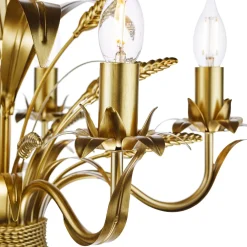Phaedra 5 Light Gold Pendant Ceiling Light
