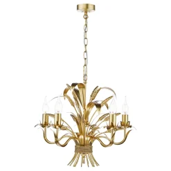 Phaedra 5 Light Gold Pendant Ceiling Light