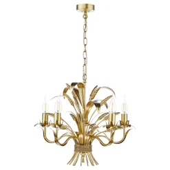 Phaedra 5 Light Gold Pendant Ceiling Light