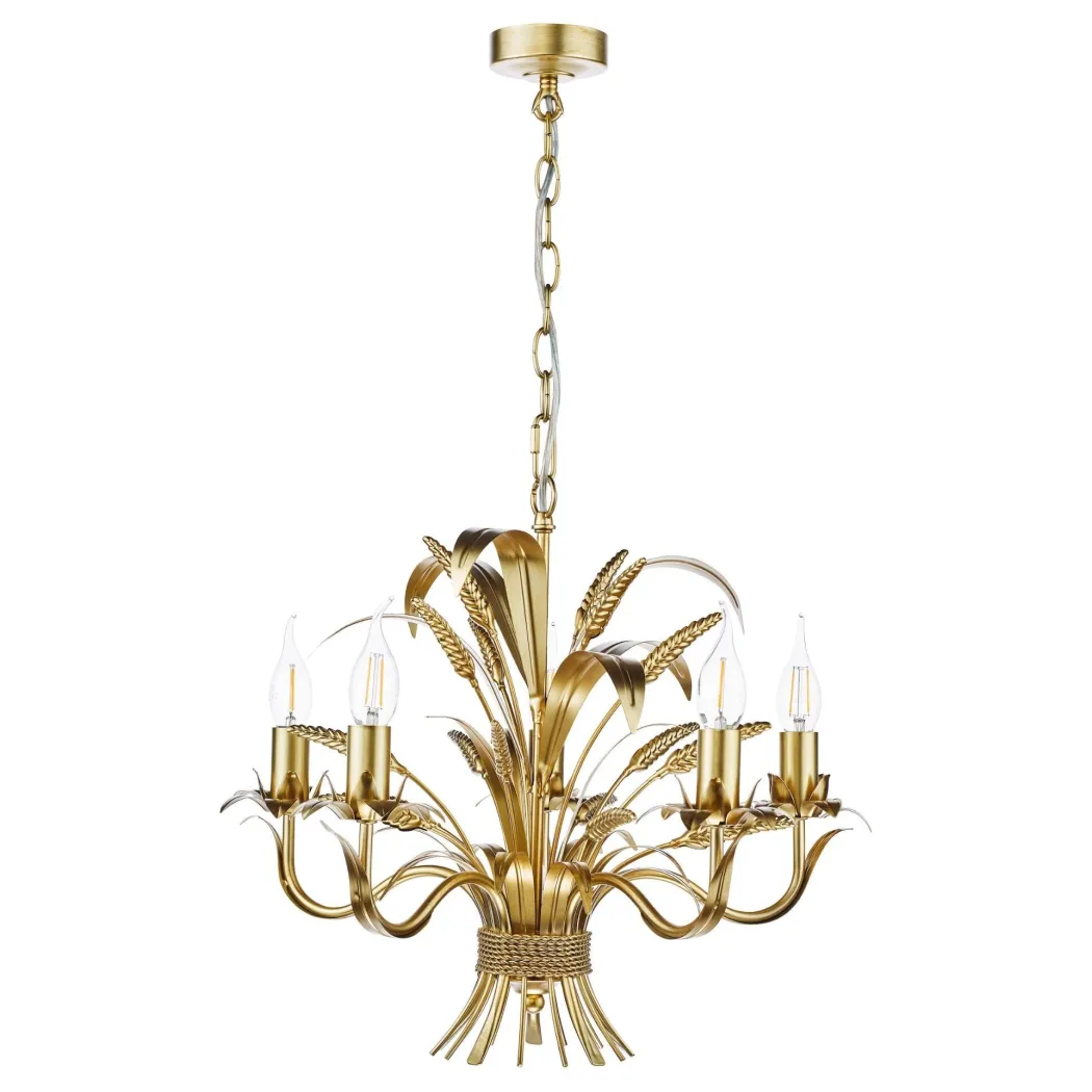 Phaedra 5 Light Gold Pendant Ceiling Light