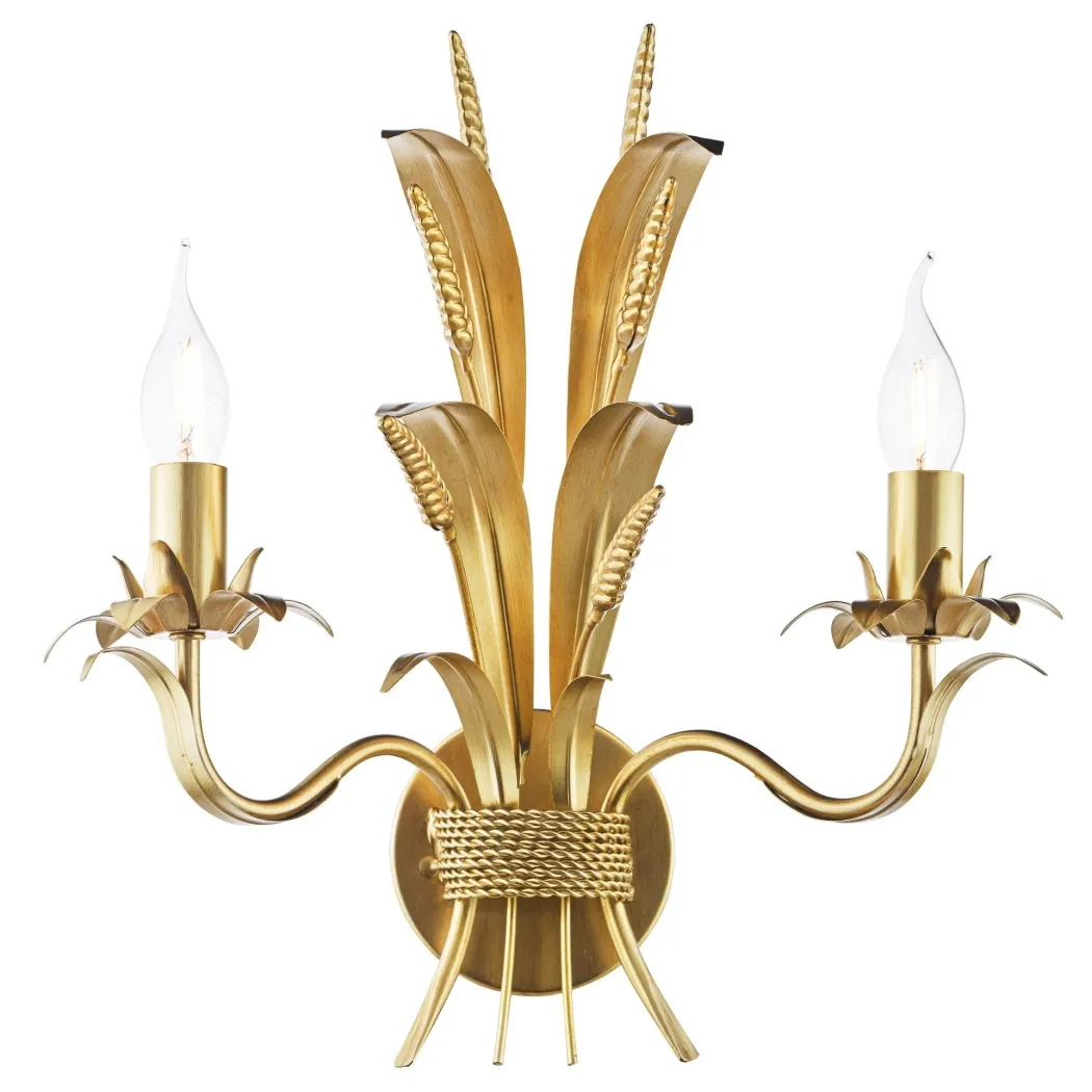 Phaedra 2 Light Gold Wall Light