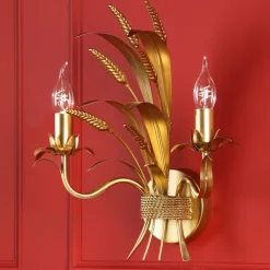 Phaedra 2 Light Gold Wall Light
