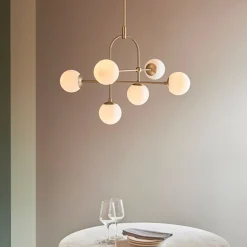 Pilar 6 Light Brass Ceiling Light