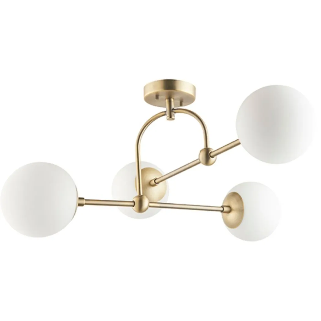 Pilar 4 Light Brass Ceiling Light
