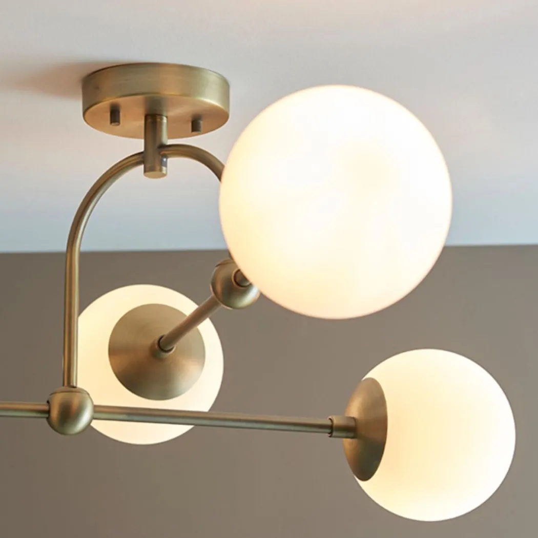Pilar 4 Light Brass Ceiling Light