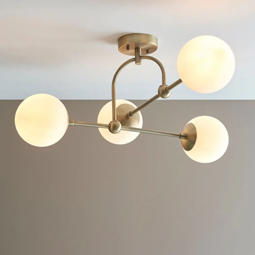 Pilar 4 Light Brass Ceiling Light