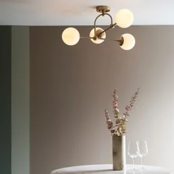 Pilar 4 Light Brass Ceiling Light