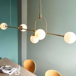 Pilar 5 Light Brass Ceiling Light