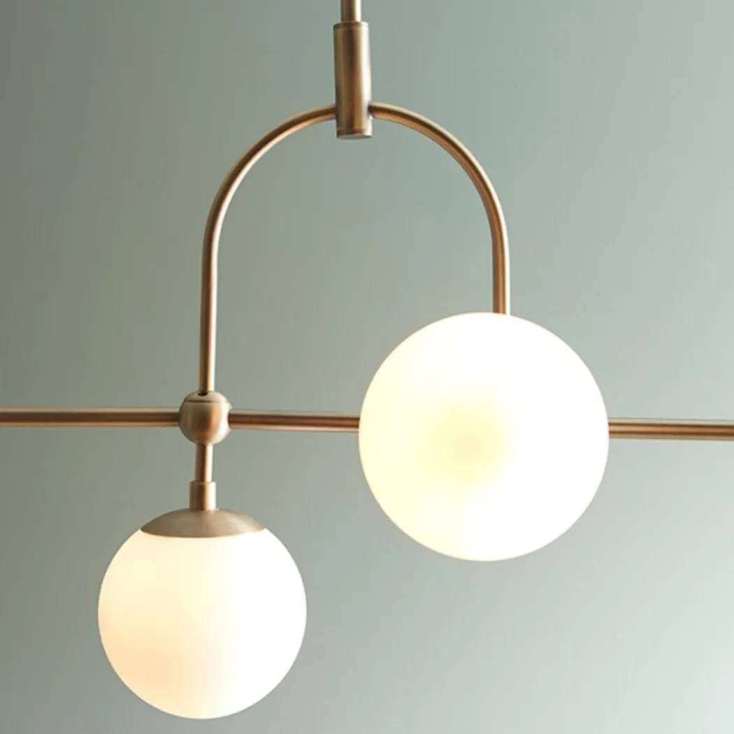 Pilar 5 Light Brass Ceiling Light