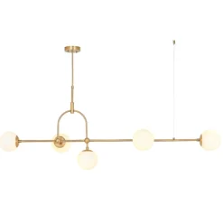 Pilar 5 Light Brass Ceiling Light