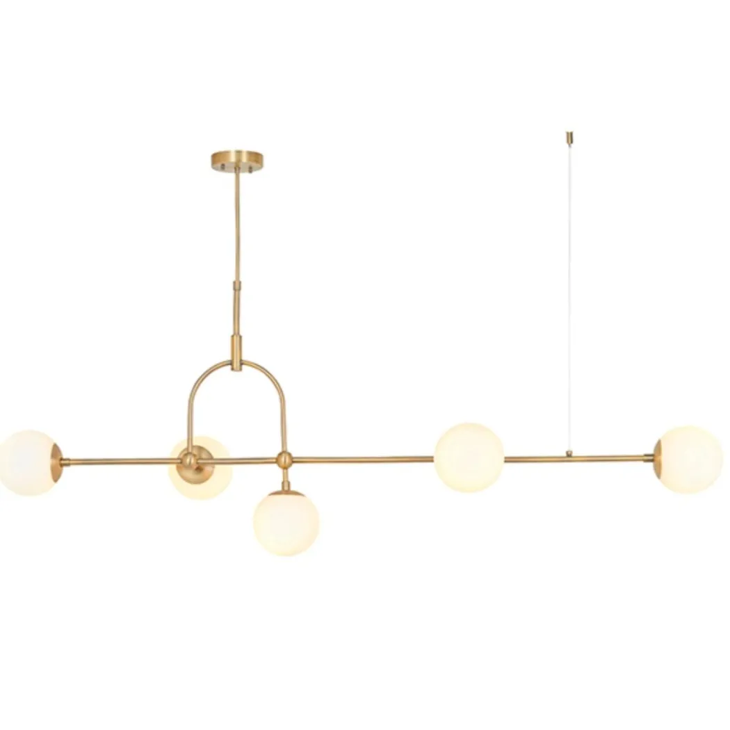 Pilar 5 Light Brass Ceiling Light