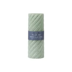 Pillar Large Twist Candle in Sage