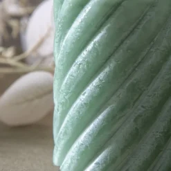 Pillar Large Twist Candle in Sage