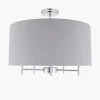 Plaza Drum 5 Light Semi Flush Ceiling Light