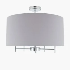 Plaza Drum 5 Light Semi Flush Ceiling Light