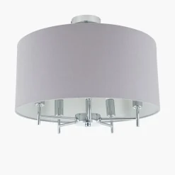Plaza Drum 5 Light Semi Flush Ceiling Light