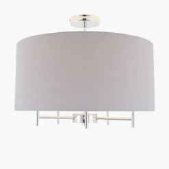Plaza Drum 5 Light Semi Flush Ceiling Light