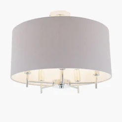 Plaza Drum 5 Light Semi Flush Ceiling Light