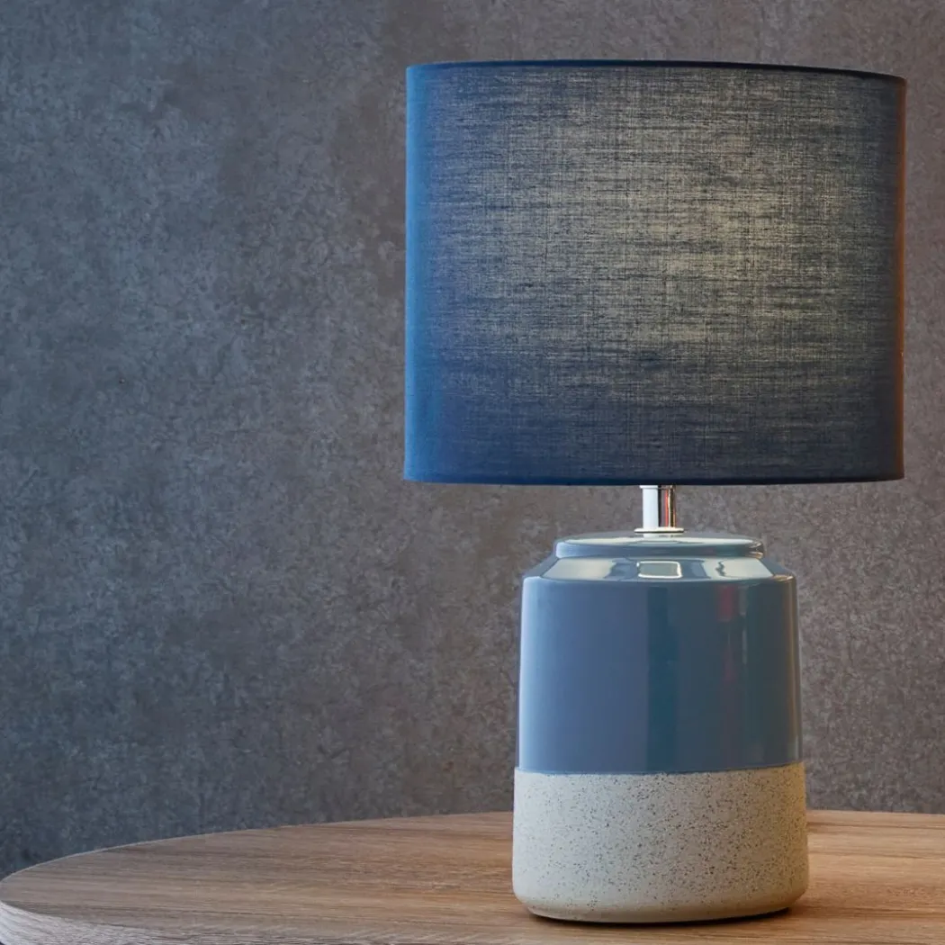 Pop Denim Blue Ceramic Table Lamp