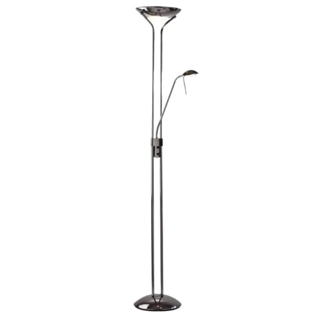 Poppy mother and child floor lamp black chrome