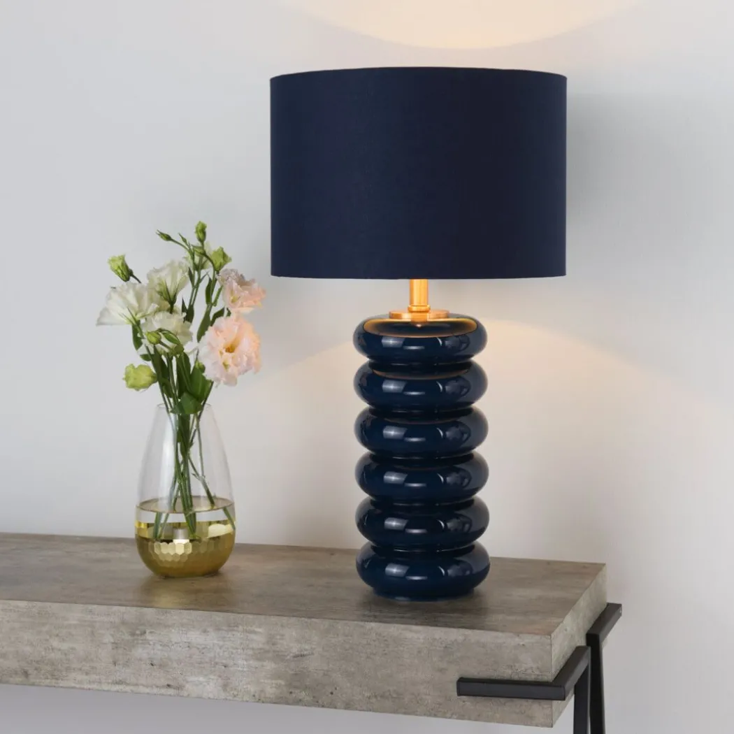 Portia Blue Glass Table Lamp