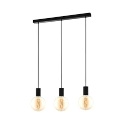 Pozueta 3-Light Black Ceiling Pendant Light
