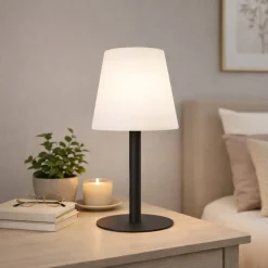 Preston Black LED Rechargeable Table Lamp
