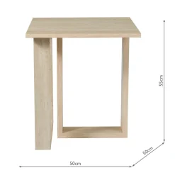 Prue Travertine Effect Side Table