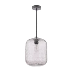 Quinna 1-Light Smoked Glass Pendant