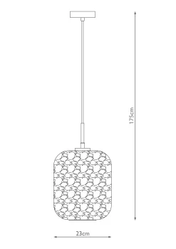 Quinna 1-Light Smoked Glass Pendant