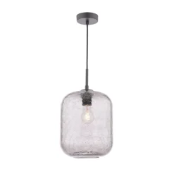 Quinna 1-Light Smoked Glass Pendant