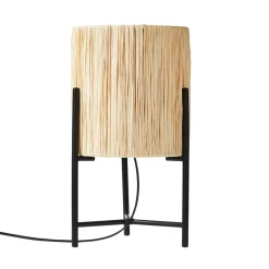 Raff Black & Natural Table Lamp