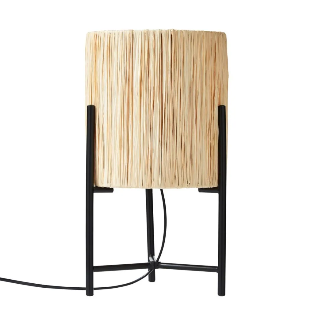 Raff Black & Natural Table Lamp