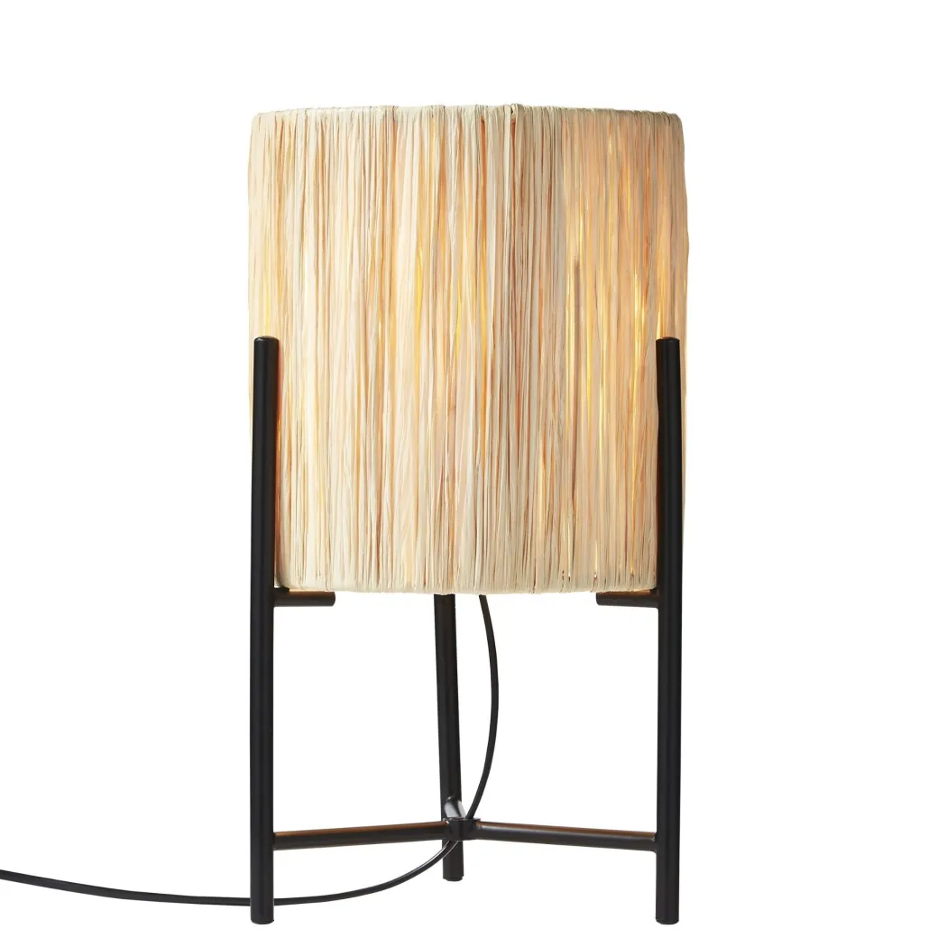 Raff Black & Natural Table Lamp