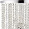Rain Polished Chrome Table Lamp with Glass Droplets