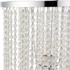 Rain Polished Chrome Table Lamp with Glass Droplets