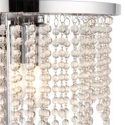 Rain Polished Chrome Wall Light with Crystal Droplets